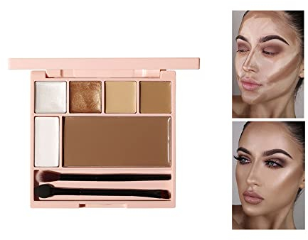6-farbiger Concealer, Highlight Kontur Make-up Palette, matter Schatten, Kontur Shaping Make-up, Gesichtskorrektur Kosmetik