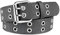 Drizzte Nietengürtel Übergröße Punk Gürtel Unisex Disco Nieten Ösengürtel Damen und Herren Grau 120cm