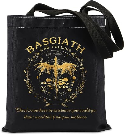 JTOUK Romantasy Fantasy Tragetasche für Leser, Geschenk für Basgiath War College, Geschenk für Männer und Frauen, Basgiath Tote EU, 13.78 inch x 14.96 inch, Large