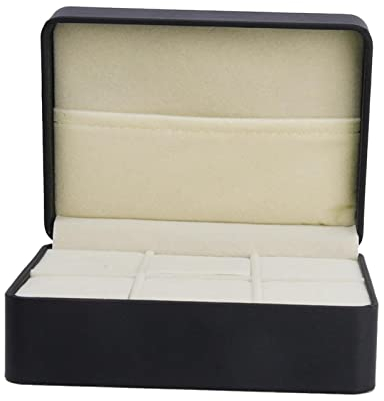 Tiuimk B06 Aufbewahrungsbox für Manschettenknöpfe und Krawattenklammern, praktische und organisierte Reisetasche für Manschettenknöpfe und Krawattenklammern, gold