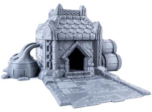 3D Vikings Zwergsiedler – Brauereihaus-Gelände, perfekt für Zwergen-Themen-Spiele, Kriegsspiele und Fantasy-Brettspiele