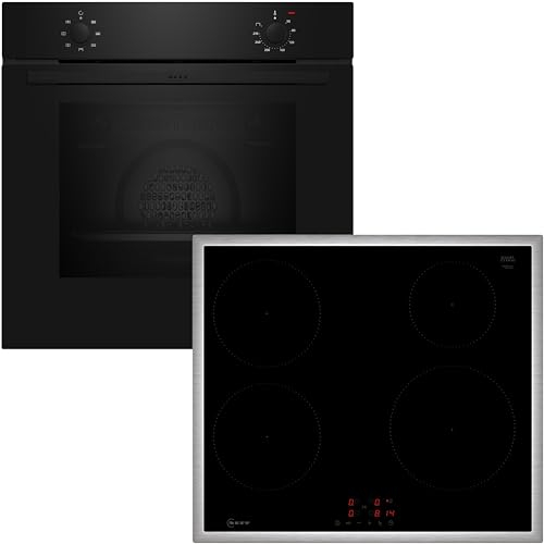 NEFF BX16IB, Backofen-Set bestehend aus B1DCA0AK0, N 30, Backofen 60 x 60 cm und T46SBE1L0, N 50, Induktionskochfeld, 60 cm, Schwarz, mit Rahmen aufliegend