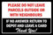 Please do not leave parcels outside or with neighbours - 1mm flexible Plastic sign (200mm x 150mm)