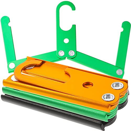 KOMBIUDA Tischgrill 4 Stück Outdoor-klappbügel Kleiderbügel Wäscheständer Zusammenklappbarer Kleiderständer Drehbarer Aufhänger Reisen Hosenständer rutschfest Kühltasche