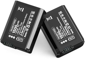 NP-FW50 Batterie 2 Packs 1500mAh Batterie de Rechange Type C LCD Chargeur Double pour Sony Alpha7/7ii/5100/6000/6500