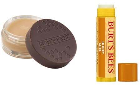 Burt's Bees 100 Prozent Natürliche intensive Lippenpflege, für die Nacht, 7,08 g & 100 Prozent Natürlich Lippenbalsam, Bienenwachs mit Honig, 1 Stift