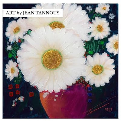 ARTbyTANNOUS® Kunstdruck Größe M I Jean Tannous Gemälde Les Fleurs 02 I Gallery Print Acryl I moderne Wandbilder I Wohnzimmer, Büro & Praxis I Jedes Bild exklusiv I Leinwand möglich