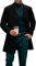 Runcati Herren Mantel Lange Trenchcoat Slim Fit Winter Kerbkragen Jacke Einreiher Business Overcoat Schwarz M