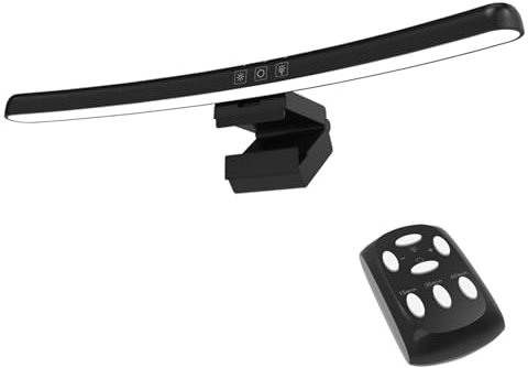 Meichoon Computer Monitor Lichtleiste gebogenes Bildschirmlicht mit Touch Control Wireless Remote Control Helligkeit einstellbar LE12 B