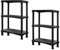 SIDSONS 3 Tier Plastic Shelving Unit Storage Racking Shelves For Home Garage Shed Warehouse Utility Room Push Fit Assembly No Tools Required Assembled size (H) 96cm (W) 80cm (D) 40cm (Pack Of 2)