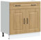 vidaXL Küchenunterschrank Kalmar Artisan-Eiche Holzwerkstoff, Spülenunterschrank, Schrank Küche, Lagerschrank, Unterschrank für Küche, Küchenzeile