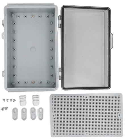 Water Prevention Junction Box, Outdoor Electrical Box, Plastic Enclosure for Electrical Project, IP67, 6.89x10.83x4.33 Inch, for Lighting Pump Control, Power Supply