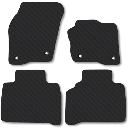 Fits Ford S-Max (2014-2021) 5mm Rubber Car Mats | Heavy Duty Rubber Tailored Fit Floor Mats Full Coverage Durable Waterproof Accessories Easy Clean Anti Slip Made in the UK