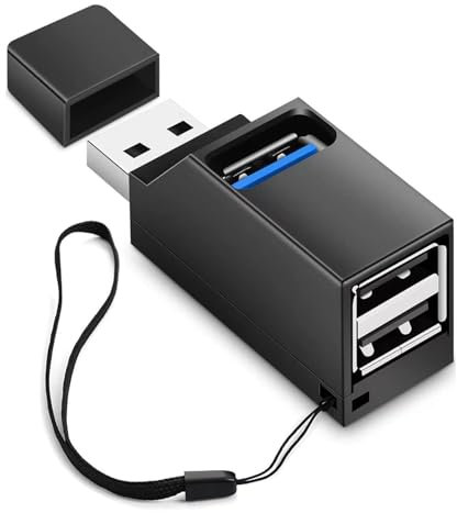 3 Puerto Concentrador Hub USB 3.0, Mini Hub Splitter, 2 USB 2.0 + 1 USB 3.0, para Macbook, PC portátil, Unidades Flash, HDD móvil y más