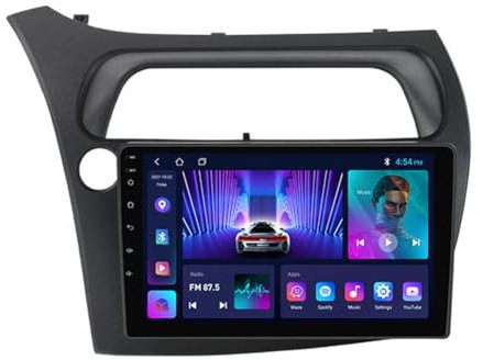 Radio de Coche Android 13 para Honda Civic Hatchback 2006-2011 GPS Navi Radio Bluetooth Soporte Control del Volante FM WiFi Carplay Pantalla Dividida +Cámara Trasera