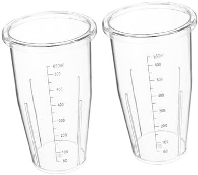OSALADI 2 Vasos De Plástico para Licuadora De 650 Ml con Escala De Medición para Licuadoras Y Exprimidores