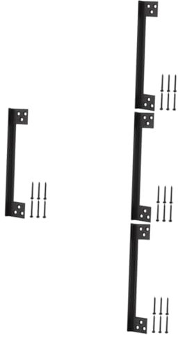Mikikit 4 Pièces Plaque de Protection de Porte Inox pour Loquet Protection Discrète pour Portes à Ouverture Extérieure Dispositif de Sécurité Renforcé pour Verrouillage et les Effractions