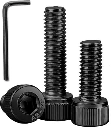 BACSHBY 20 Pièces Vis Cylindriques à Six Pans Creux M6x30mm,Boulon Hexagonal Filetage Complet Vis en Acier Inoxydable A2 V2A avec Clé Allen