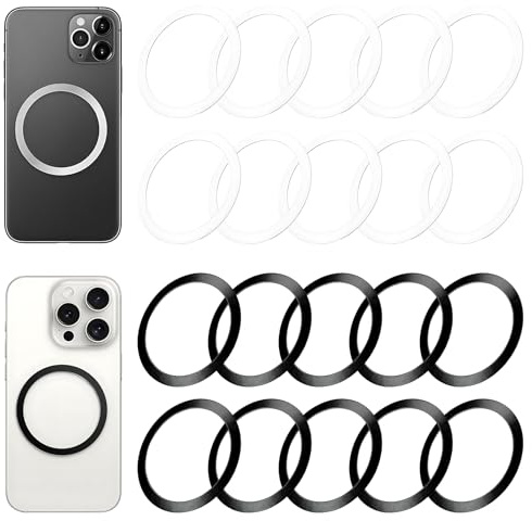 20 Stück magnetring Handy,Ultradünn Und Superstark,Universal Selbstklebende Metallring,Geeignet Für Handyhüllen,iPhone,Samsung Und Andere Handys