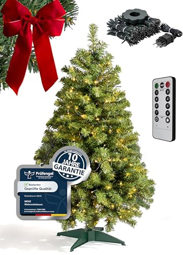 Weihnachtsbaum mit Beleuchtung 120 cm - Praktisch, Preiswert, Festlich - Mehr Glanz zur Weihnachtszeit mit künstlichem Weihnachtsbaum, Tannenbaum künstlich – 10 Jahre Garantie aus 4smile