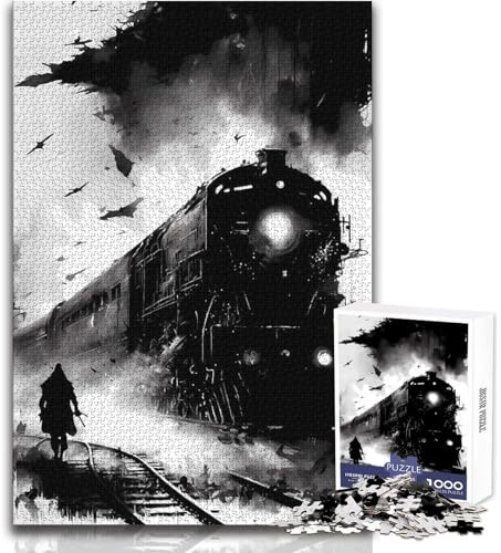 Gruseliges Polar Express-Puzzle mit 1000 Teilen für Teenager–Lernspielzeug zur Förderung der Fähigkeiten besondere Momente–Größe: 38x52cm