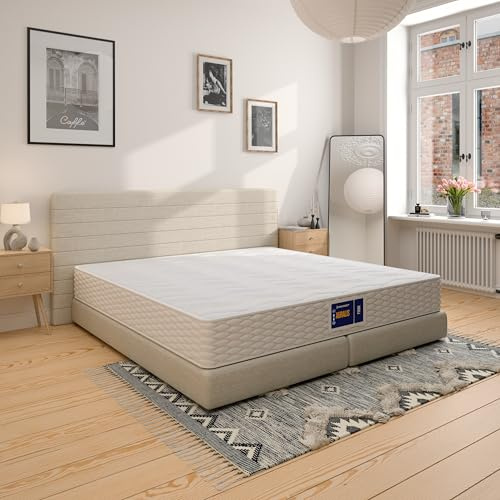 ERGOREST Auralis Matratze – 17 Schichten, Taschenfederkern 5/7-Zonen, Sommer- & Winterseite, PropoCare™ & AirBamboo™, EdgeLock™ (Firm - für Benutzer von 80 kg bis 100 kg, 180 x 200 x 24 cm)
