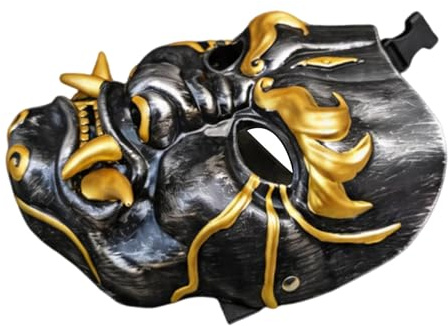 STOBAZA Full Face Steampunk Chinese Style Resin Mask with Hard Shell and Internal Cushioning, Comfortable and Easy to Wear for Prom and Cosplay Costume Party