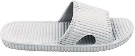 APIKA Frauen Und Männer Anti-Rutsch-Hausschuhe Innengebrauch Im Freien Bad Sandale Soft Foam Sole Pool Schuhe Haus Heim Rutsche(Grau,40/41 EU)