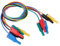 Akozon Banana Plug Kabel, 5pcs Elektronische Test Leads Kit P1050-1 4mm Bananenstecker Sicherheit Soft Silicone Wire Stack Prüfkabel 14AWG Verlängerungskabel Multimeter Test kabel set