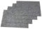 Gilde Handwerk Platzset 4er Set Filz rot grün hellgrau dunkelgrau beige 45cm x 30cm Uni Platzset waschbar (hellgrau)