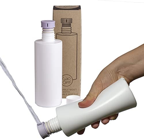 CuloClean Bidet Portable avec Bouteille. Douche de voyage. Discret. Pulvérisateur pour hygiene intime. Remplacer les lingettes humides, réduire le papier toilette (CuloClean + Bouteille, Lilas)