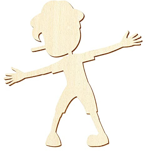 Holz Pinocchio - Deko Basteln 5-50cm, Pack mit:25 Stück, Höhe:5cm hoch