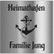 Jung Edelstahl Design Türschild verschiedene Größen und Motive personalisierbar. Briefkastenschild V2a Edelstahl selbstklebend oder mit Bohrlöchern (10 X 10 cm)
