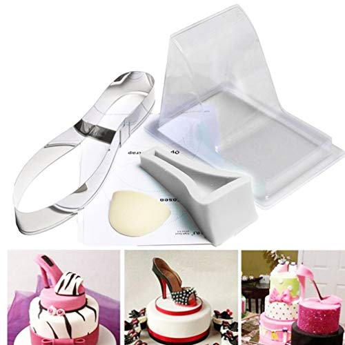 Onsinic Große Größe Fondant Kuchen 3D Silikon Stiletto High Heel Form Dame Schuhform Für Hochzeitstorte Dekoration Für DIY Backformen Werkzeuge