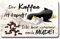 TRIOSK Kühlschrankmagnet stark Pinguin Magnet Sprüche lustig Motivation mit Spruch Kaffee Kaputt Poesie Geschenk für Pinguinliebhaber Kaffeefans