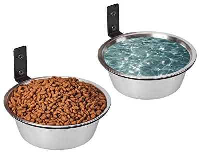FOYO Elevated Cat Bowls, Raised Cat Food and Water Bowls,Wall Mounted Pet Comfort Feeding Bowls