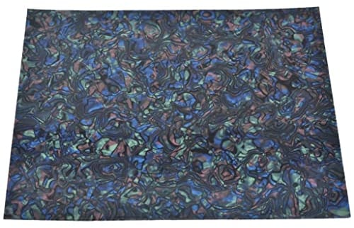 Dopro Selbstklebende Kratzplatte für Akustikgitarre, 25 x 20 cm, Pickguard-Material, Blatt, Abalone Pearl