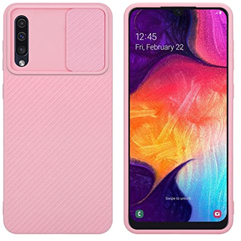 Cadorabo Hülle kompatibel mit Samsung Galaxy A50 4G A50s A30s Schutzhülle TPU Silikon Case Liquid Design mit Kameraschutz Slim Kratzfest Gummi Case Hülle für Galaxy A50 4G A50s A30s in Rosa