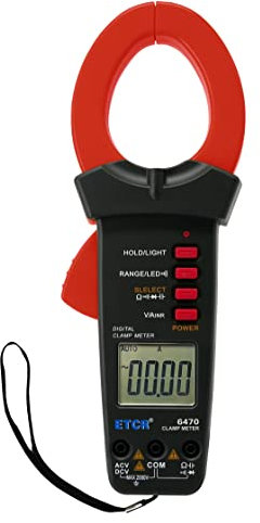 YuqiaoTime Clamp Meter ETCR6420/ETCR6450/ETCR6470 Digital Earth Clamp Meter Manual Dc Ac 20A -2000A Clamp Meter Small (ETCR6470)