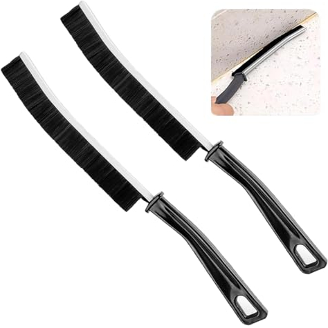 Hartborsten Eckenreinigungsbürste,2 Pieces Eckenreinigungbürsten,Hartborsten Eckreinigungsbürste,Fugenreinigungsbürste mit Harten Borsten,Spaltreinigungsbürste,Fugenbürste for Kitchen and Bathroom