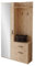 Mirjan24 Garderoben-Set Epic, praktische Wandgarderobe mit 2 Kleiderhaken, Schrank und Schuhschrank geeignet als Flurgarderobe (Artisan)