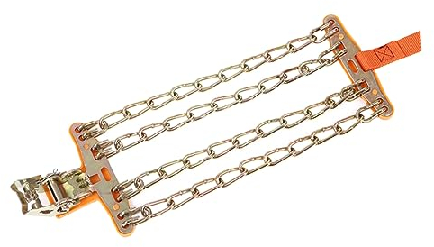 DRESSOOS 4 Eiskette Ketten Reißverschluss Kette Für Autoreifen Lkw-räder Die Kette Eisenkette Kabelbinder Sicherheitskette Auto Wintergurt Radkette Der Schnee