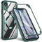 ottpluscase für iPhone XR Hülle mit MagSafe, Magnetisch Handyhülle iPhone XR mit Eingebautem Displayschutz, 360 Rundumschutz Stoßfest Outdoor Case Cover Schutzhülle für iPhone XR 6.1,Grün
