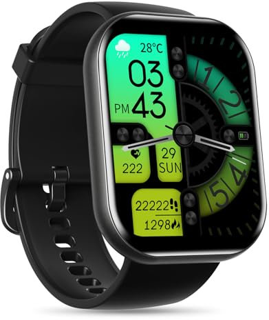 BENIO Health & Fitness Tracker, 2.02 Smart Watch 24/7 Heart Rate SpO2 Sleep Tracker, Multi-Sport Mode Activity Trackers, 21-Day Battery, Waterproof Step Calorie Counter Pedometer for Android iOS