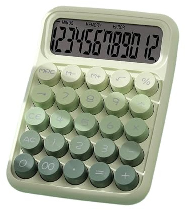 Aesthetic Calculator, Anti Slip Desk Calculator, Big Button Cute Calculator, Keyboard Calculators, Ergonomic Desktop Calculators 4.33x6.1 for Offices, Home, School (Pink, Grün)