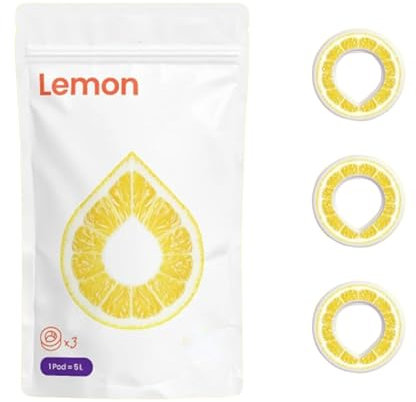 Pods de parfum Original pour bouteille Air Up avec goût de citron rafraîchissant, 0 sucre, 0 calories seulement arôme naturel, 3 capsules Air Up Pods pour 15 l d'eau aromatisée uniquement par parfum