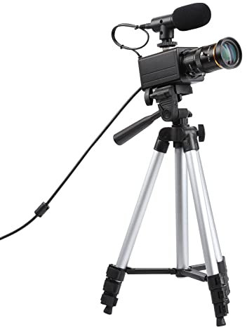 4K HD Kamera Computer Kamera USB Webcam 10X Optischer Zoom Manueller Fokus Auto Belichtungskompensation Kompatibel mit Fenster XP/7/10 Linux Android Plug & Play mit Mikrofon Stativ für Videokonferenz