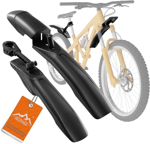 NICEDACK Schutzbleche Mountainbike Set Vorne & Hinten für 26-29'' Fahrrad | Breiteres & Dickeres Fahrrad Schutzblech, Idealer Schutz vor Spritzwasser, Robust, Flexibel, Verstellbar & Einfach Montierbar