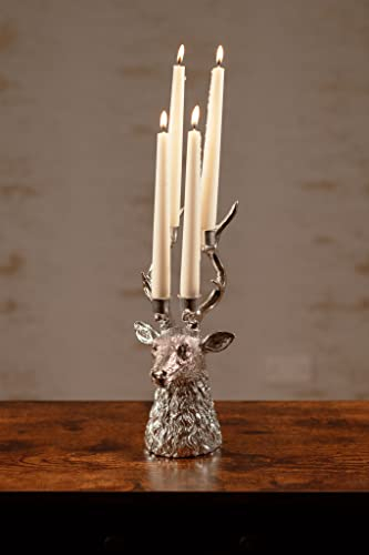 HomeZone Rustikale Antiker Stil 3 oder 5 Arm Vintage Eisen Konus Kerzenständer Weihnachten Tisch Tafelausatz Französischer Armleuchter Kerze Brücken Kunstvoll Getragen Elegant Wohndeko Kerzenleuchter
