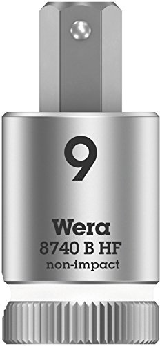Wera 05003041001 8740 B HF Zyklop Bitnuss mit 3/8-Antrieb mit Haltefunktion, 9,0 x 38,5 mm, 9, 0 x 38, 5 mm